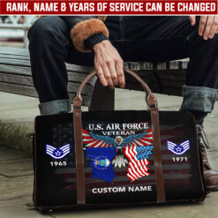 US Air Force, E 7 Air Force First Sergeant - Travel Bag - Size L: 20.4 x 9.4 x 10.2 inches