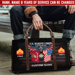 US Marine Corps, W 4 Marines Chief Warrant Officer 4 - Travel Bag - Size L: 20.4 x 9.4 x 10.2 inches