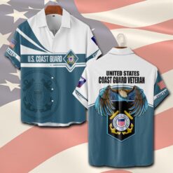 US Coast Guard, Lest We Forget - Short Sleeve Button Shirt