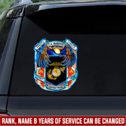 US Marine Corps, E 8 Marines First Sergeant - Car Sticker