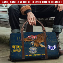 US Air Force, E 7 Air Force First Sergeant - Travel Bag - Size L: 20.4 x 9.4 x 10.2 inches