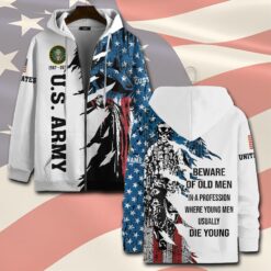 US Army, E 5 Army Sergeant - Zip Hoodie