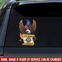 US Army, Honor, Duty, Service - Car Sticker