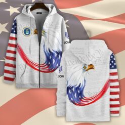 US Air Force , Service Before Self - Zip Hoodie