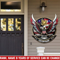 US Coast Guard, Freedom Over Fear - Cut Metal Sign 24x24 Inch