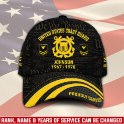 US Coast Guard, Land Of The Free, Because Of The Brave - Classic Cap
