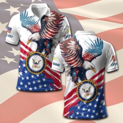 US Navy, E 3 Red - Polo Shirt