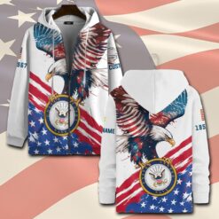 US Navy, Honoring All Who Served - Zip Hoodie