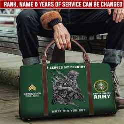 US Army, Proud To Have Served - Travel Bag - Size L: 20.4 x 9.4 x 10.2 inches
