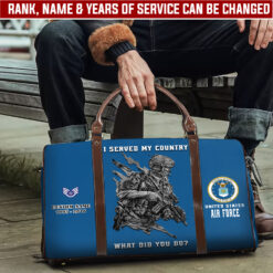 US Air Force, E 9 Air Force Command Chief Master Sergeant - Travel Bag - Size L: 20.4 x 9.4 x 10.2 inches