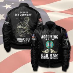 US Coast Guard, American By Birth, Veteran By Choice - Bomber Jacket