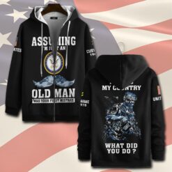 US Navy, E 3 White - Zip Hoodie