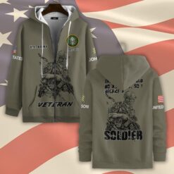 US Army, Freedom Over Fear - Zip Hoodie