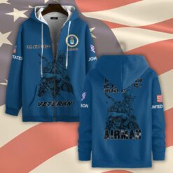 US Air Force , Freedom Over Fear - Zip Hoodie