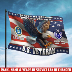 US Air Force , Thank a Veteran - Flying Flag 5×8 Feet(152×244 Cm)