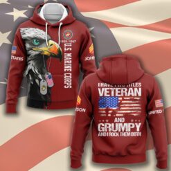 US Marine Corps, American By Birth, Veteran By Choice - Hoodie