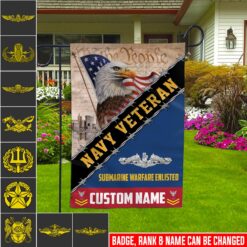 Navy Badge - Garden Flag