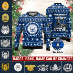 Navy Badge, E 4 Red - Knitted Sweater