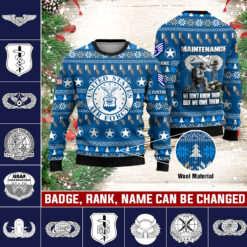 Air Force Badge, I Walked The Walk - Knitted Sweater