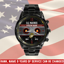 US Marine Corps, E 8 Marines Master Sergeant - Black Stainless Steel Watch