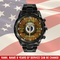 US Air Force, Lest We Forget - Black Stainless Steel Watch