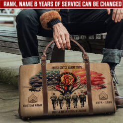 US Marine Corps, E 3 Marines Lance Corporal - Travel Bag - Size L: 20.4 x 9.4 x 10.2 inches