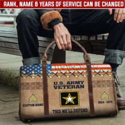 US Army, E 7 Army Sergeant First Class - Travel Bag - Size L: 20.4 x 9.4 x 10.2 inches