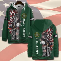 US Army, Remember - Honor - Respect - Zip Hoodie