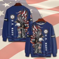 US Navy, Land Of The Free, Because Of The Brave - Sweatshirt