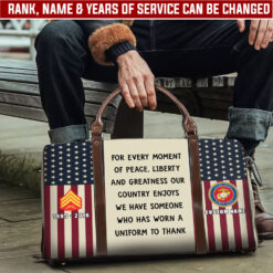 US Marine Corps, Proud To Have Served - Travel Bag - Size L: 20.4 x 9.4 x 10.2 inches