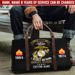 US Marine Corps, Honor, Duty, Service - Travel Bag - Size L: 20.4 x 9.4 x 10.2 inches