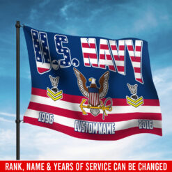 US Navy, By Sea, Air and Land - Flying Flag 3×5 Feet(90×150 Cm)