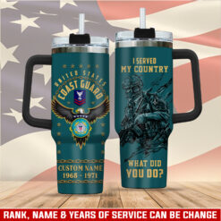 US Coast Guard, E 9 Gold - Stainless Steel Tumbler 40oz