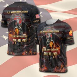 US Marine Corps, Proud Veteran - T-Shirt