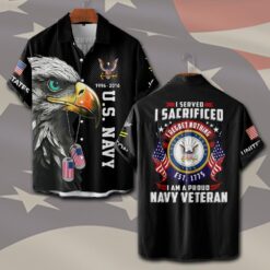 US Navy, The Sea is Ours - Short Sleeve Button Shirt