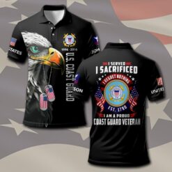 US Coast Guard, Land Of The Free, Because Of The Brave - Polo Shirt