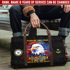 US Navy, E 7 Red - Travel Bag - Size L: 20.4 x 9.4 x 10.2 inches