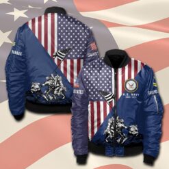 US Navy, Honor, Duty, Service - Bomber Jacket