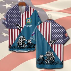 US Coast Guard, E 3 Blue - Short Sleeve Button Shirt