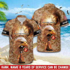 US Marine Corps, Remember - Honor - Respect - Hawaii Shirt