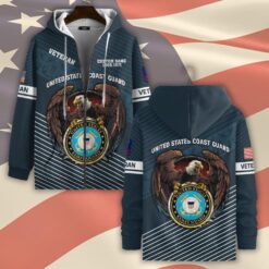 US Coast Guard, Land Of The Free, Because Of The Brave - Zip Hoodie