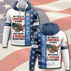 US Navy, E 8 Gold - Hoodie