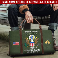 US Army, American By Birth, Veteran By Choice - Travel Bag - Size L: 20.4 x 9.4 x 10.2 inches