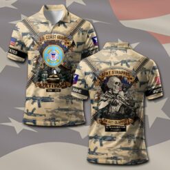 US Coast Guard, American By Birth, Veteran By Choice - Polo Shirt