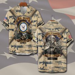 US Navy, Freedom Isn't Free - Short Sleeve Button Shirt