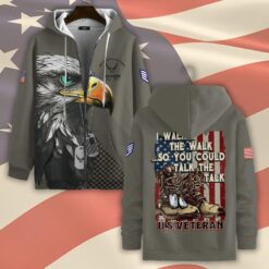 US Air Force , Proud Veteran - Zip Hoodie