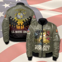 US Marine Corps, Never Retreat, Never Surrender - Bomber Jacket