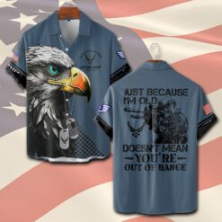US Air Force , American By Birth, Veteran By Choice - Short Sleeve Button Shirt