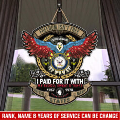 US Navy, E 2 White - 2 Layers Wooden Sign 18x18in