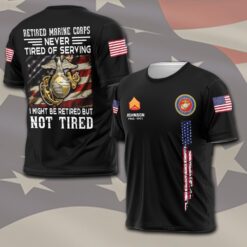 US Marine Corps, Never Retreat, Never Surrender - T-Shirt